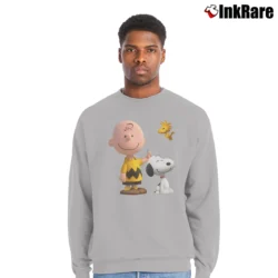 Men’s Peanuts Movie 2015 Snoopy Quotes Crewneck Sweatshirt in sport grey | Cozy Fabric, Clean Style