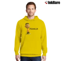 Men’s Peanuts Movie Franklin Navy Pullover Hoodie in yellow | Cozy, Durable, Modern Fit