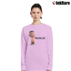 Women’s Peanuts Movie Franklin Navy Long-Sleeve Top in light pink | Sleek, Versatile, All-Season