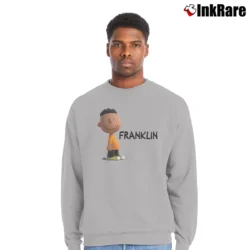 Men’s Peanuts Movie Franklin Navy Crewneck Sweatshirt in sport grey | Cozy Fabric, Clean Style