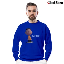 Men’s Peanuts Movie Franklin Crewneck Sweatshirt in royal blue | Cozy Fabric, Clean Style