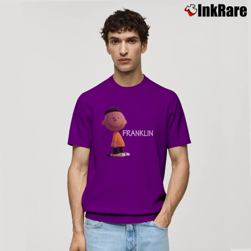 Men’s Peanuts Movie Franklin Classic T-Shirt in purple | Soft, Breathable Everyday Wear