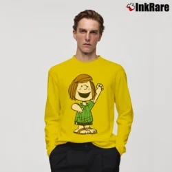Men’s Peanuts Peppermint Patty Long-Sleeve Shirt in yellow | Sleek, Lightweight, Year-Round Wear