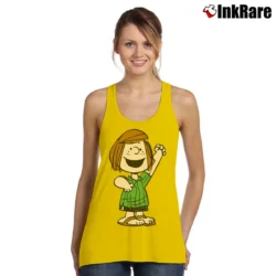 Women’s Peanuts Peppermint Patty Tank Top in yellow | Lightweight, Movement-Friendly