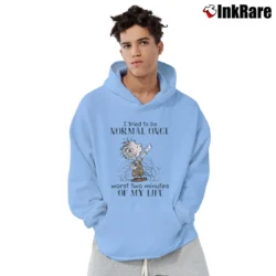 Men’s Peanuts Pigpen I Tried To Be Normal Once Worst Two Minutes Of My Life Pullover Hoodie in light blue | Cozy, Durable, Modern Fit
