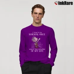 Men’s Peanuts Pigpen I Tried To Be Normal Once Worst Two Minutes Of My Life Long-Sleeve Shirt in purple | Sleek, Lightweight, Year-Round Wear