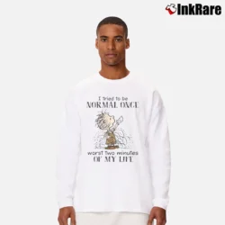 Men’s Peanuts Pigpen I Tried To Be Normal Once Worst Two Minutes Of My Life Long-Sleeve Shirt in white | Sleek, Lightweight, Year-Round Wear