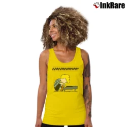 Women’s Peanuts Schroeder At The Piano Custom Tank Top in yellow | Lightweight, Movement-Friendly