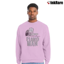 Men’s Peanuts Schroeder Piano Man Custom Crewneck Sweatshirt in light pink | Cozy Fabric, Clean Style