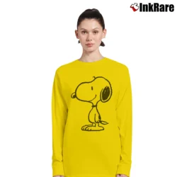 Women’s Peanuts Snoopy Charlie Brown Woodstock Retro Long-Sleeve Top in yellow | Sleek, Versatile, All-Season