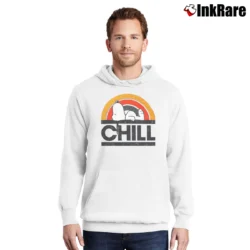 Men’s Peanuts Snoopy Chill Graphic Pullover Hoodie in white | Cozy, Durable, Modern Fit