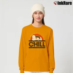 Women’s Peanuts Snoopy Chill Graphic Long-Sleeve Top in orange | Sleek, Versatile, All-Season
