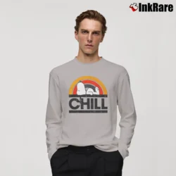 Men’s Peanuts Snoopy Chill Graphic Long-Sleeve Shirt in sport grey | Sleek, Lightweight, Year-Round Wear