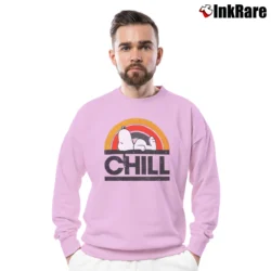 Men’s Peanuts Snoopy Chill Graphic Crewneck Sweatshirt in light pink | Cozy Fabric, Clean Style