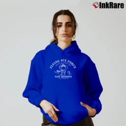 Women’s Peanuts Snoopy Flying Ace Force Snoopy And Woodstock Cozy Hoodie in royal blue | Warm, Structured, Stylish