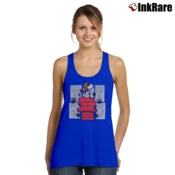 Women’s Peanuts Snoopy Flying Ace Heavyweight Tank Top in royal blue | Lightweight, Movement-Friendly