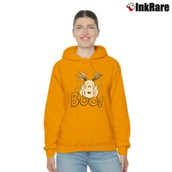 Women’s Peanuts Snoopy Halloween Boo Cozy Hoodie in orange | Warm, Structured, Stylish