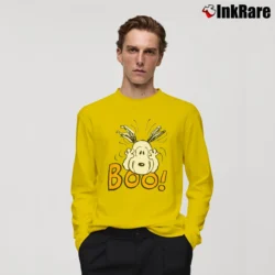 Men’s Peanuts Snoopy Halloween Boo Long-Sleeve Shirt in yellow | Sleek, Lightweight, Year-Round Wear