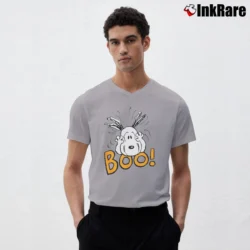 Men’s Peanuts Snoopy Halloween Boo V-Neck Tee in sport grey | Sharp, Breathable, Everyday Staple