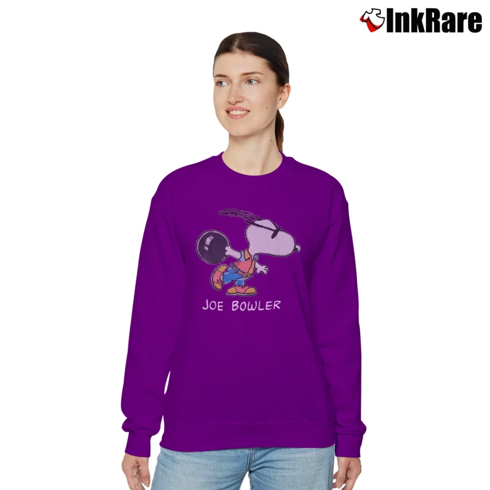 Women’s Peanuts Snoopy Joe Bowler Relaxed Sweatshirt in purple | Soft, Laid-Back Vibe