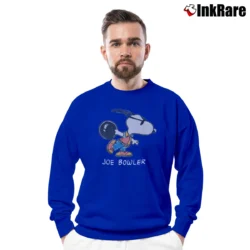 Men’s Peanuts Snoopy Joe Bowler Crewneck Sweatshirt in royal blue | Cozy Fabric, Clean Style
