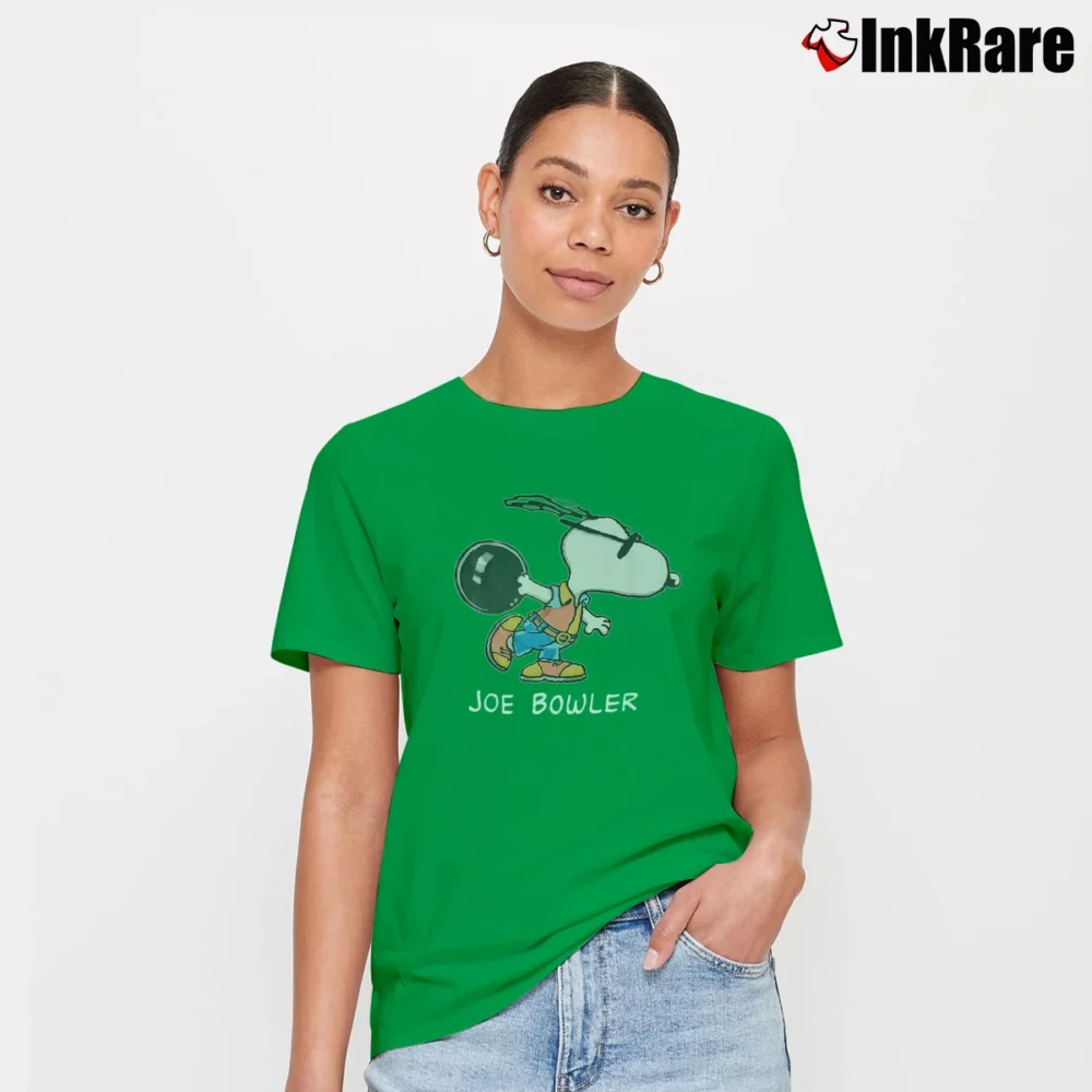 Women’s Peanuts Snoopy Joe Bowler Signature T-Shirt in irish green | Soft, Flattering Fit