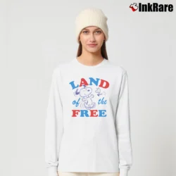 Women’s Peanuts Snoopy Land Of The Free Long-Sleeve Top in white | Sleek, Versatile, All-Season