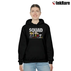 Women’s Peanuts Squad Cozy Hoodie in black | Warm, Structured, Stylish