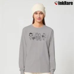 Women’s Peanuts Squad Snoopy Woodstock Linus Lucy Long-Sleeve Top in sport grey | Sleek, Versatile, All-Season