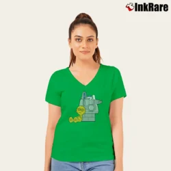 Women’s Peanuts Star Wars Snoopy Charlie Brown V-Neck Tee in irish green | Chic Neckline, Soft Texture
