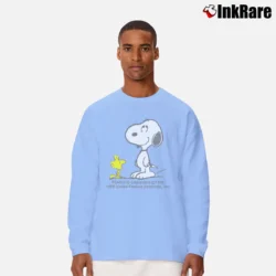 Men’s Peanuts Woodstock And Snoopy Long-Sleeve Shirt in light blue | Sleek, Lightweight, Year-Round Wear