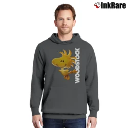 Men’s Peanuts Woodstock Cartoon Pullover Hoodie in charcoal | Cozy, Durable, Modern Fit