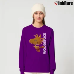 Women’s Peanuts Woodstock Cartoon Long-Sleeve Top in purple | Sleek, Versatile, All-Season