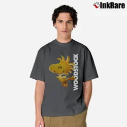 Men’s Peanuts Woodstock Cartoon Classic T-Shirt in charcoal | Soft, Breathable Everyday Wear