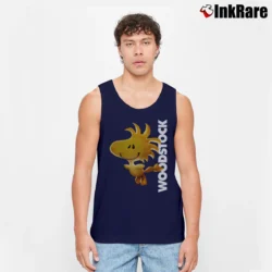Men’s Peanuts Woodstock Cartoon Tank Top in navy | Breathable, Active-Friendly Design