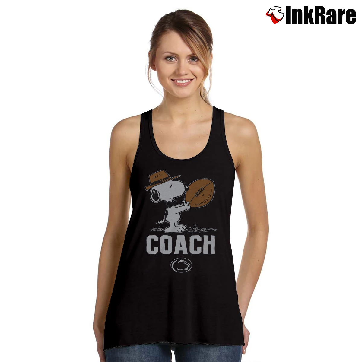 Peanuts X Penn State Football Coach Snoopy Women’s Essential Tank in black – Summer Ready Women’s Peanuts X Penn State Football Coach Snoopy Tank Top in black | Lightweight, Movement-Friendly
