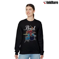 Women’s Pearl Drums Gritty Logo Music Relaxed Sweatshirt in black | Soft, Laid-Back Vibe