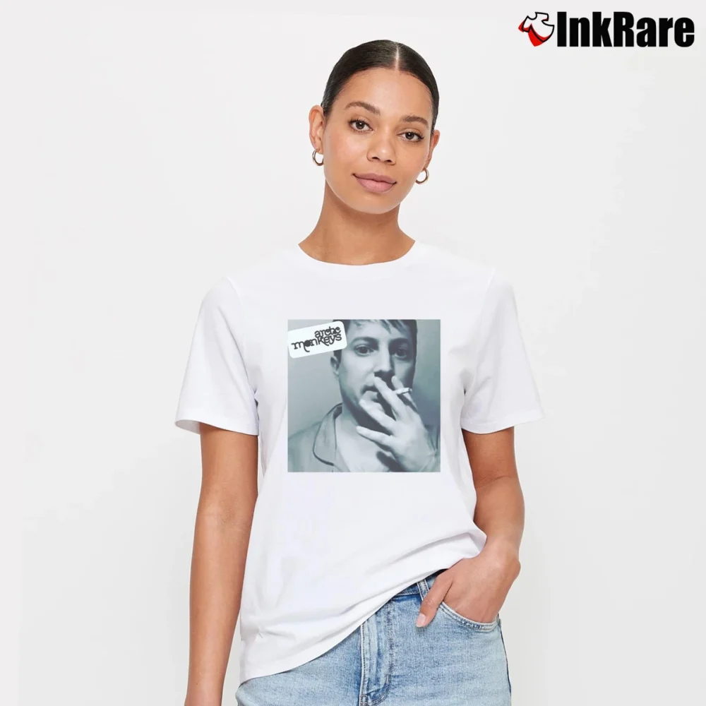 Women’s Peep Show Mark Corrigan Arctic Monkeys T-Shirt in white | Soft, Flattering Fit