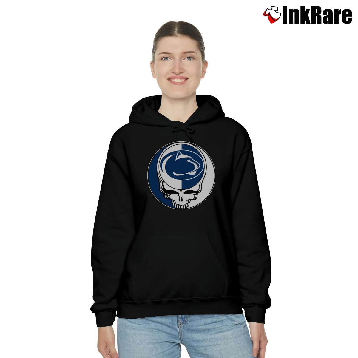 Women’s Penn State Nittany Lions Grateful Dead Logo Band Cozy Hoodie in black | Warm, Structured, Stylish