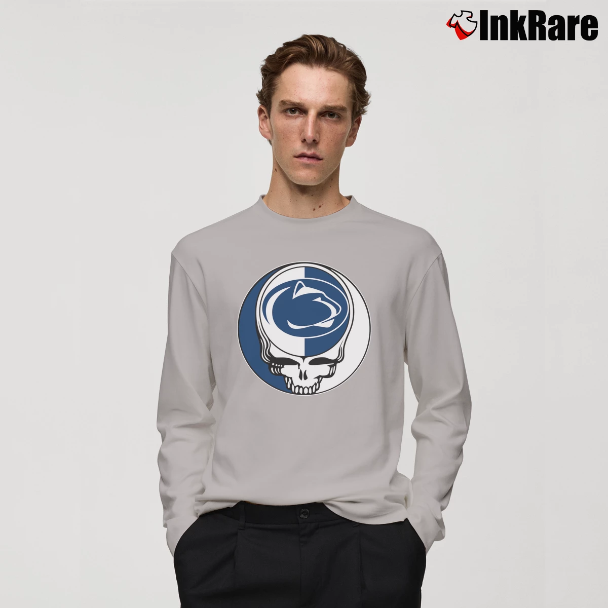 Men’s Penn State Nittany Lions Grateful Dead Logo Band Long-Sleeve Shirt in sport grey | Sleek, Lightweight, Year-Round Wear