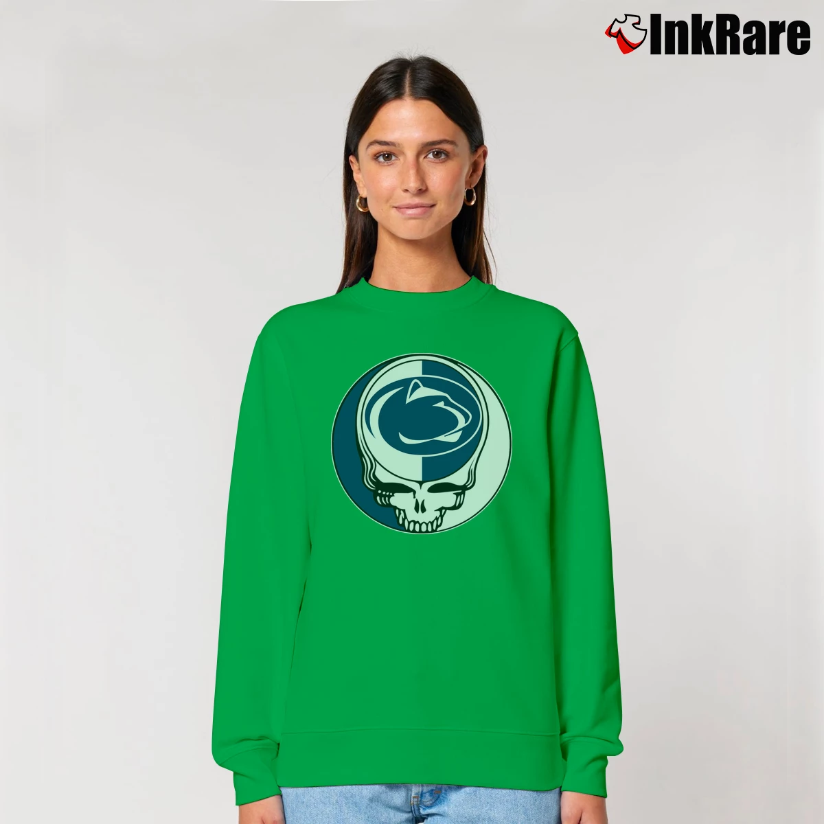 Women’s Penn State Nittany Lions Grateful Dead Logo Band Relaxed Sweatshirt in irish green | Soft, Laid-Back Vibe