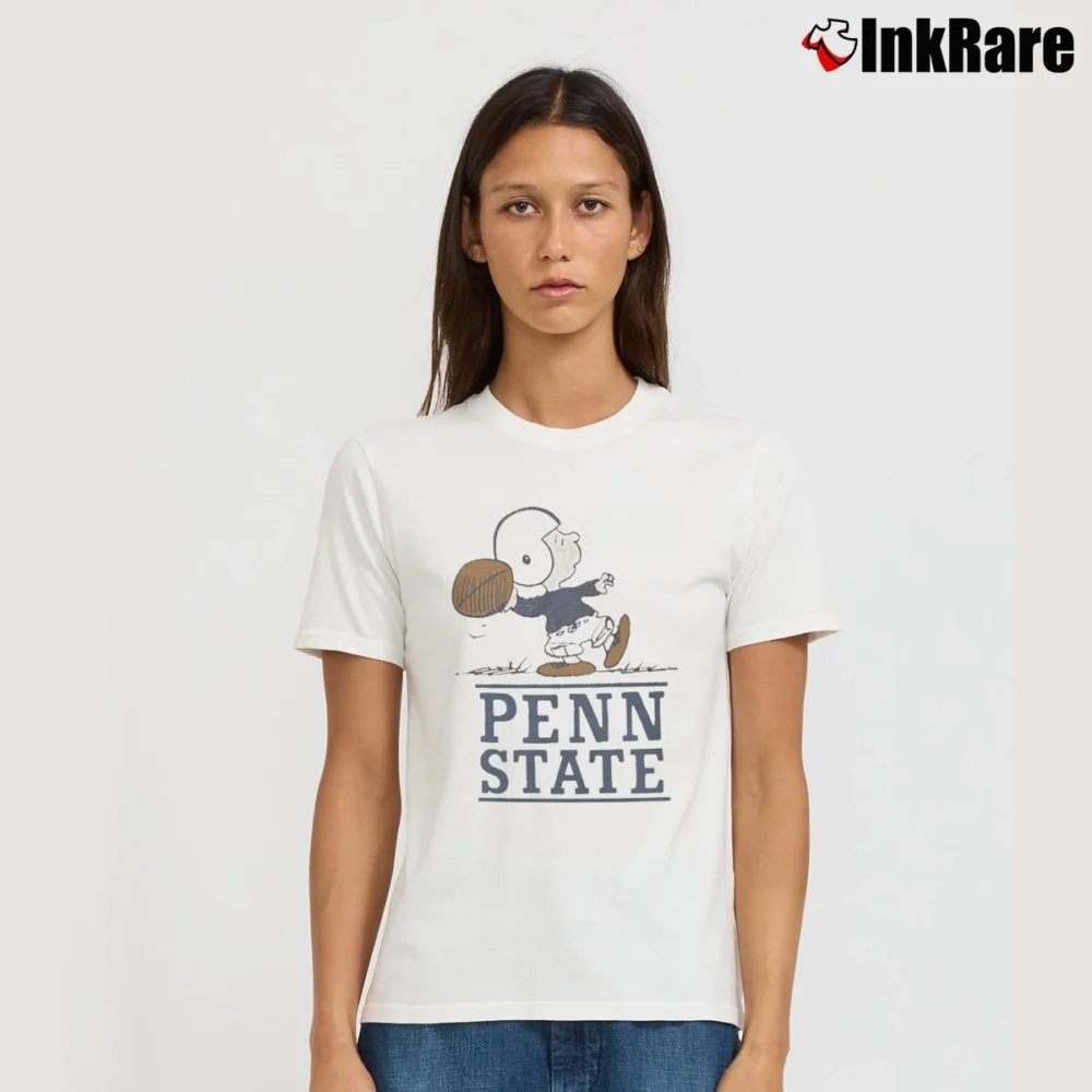 Women’s Penn State Quarterback Snoopy T-Shirt in white | Soft, Flattering Fit