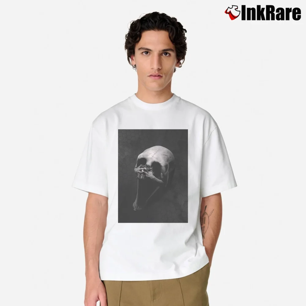 Men’s Penny Dreadful Skull Illusion Classic T-Shirt in white | Soft, Breathable Everyday Wear