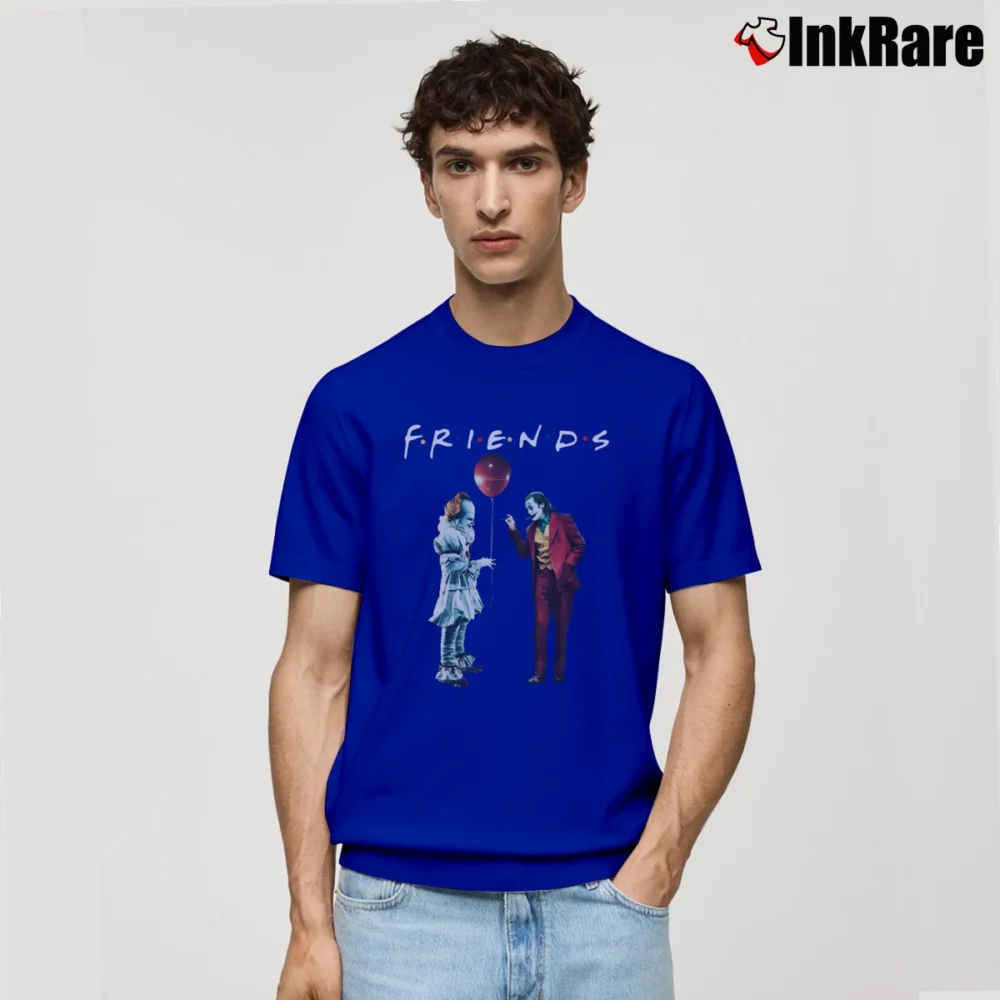 Men’s Pennywise Joker Friends Tv Show Classic T-Shirt in royal blue | Soft, Breathable Everyday Wear