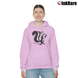 Women’s Pepe Le Pew Green Looney Tunes Cozy Hoodie in light pink | Warm, Structured, Stylish