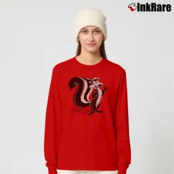 Women’s Pepe Le Pew Green Looney Tunes Long-Sleeve Top in red | Sleek, Versatile, All-Season