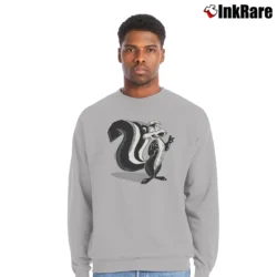 Men’s Pepe Le Pew Green Looney Tunes Crewneck Sweatshirt in sport grey | Cozy Fabric, Clean Style