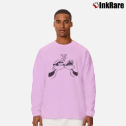 Men’s Pepe Le Pew Looney Tunes Christmas Kiss Long-Sleeve Shirt in light pink | Sleek, Lightweight, Year-Round Wear