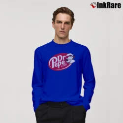 Men’s Pepe Le Pew Looney Tunes Funny Logo Long-Sleeve Shirt in royal blue | Sleek, Lightweight, Year-Round Wear