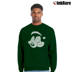Men’s Pepe Le Pew Looney Tunes Crewneck Sweatshirt in forest green | Cozy Fabric, Clean Style